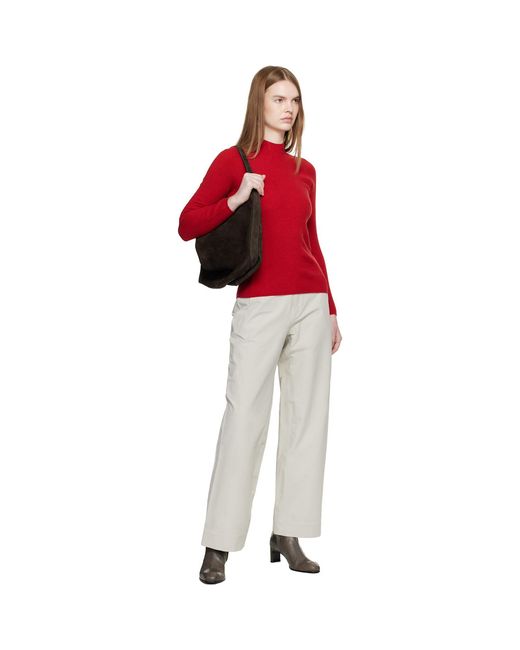 Veilance Red Conic Wool Midlayer Sweater
