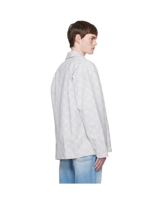 Casablanca White Monogram Workwear Jacket for men