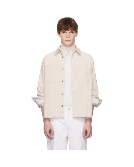 A.P.C. White Off- Leon Overshirt for men