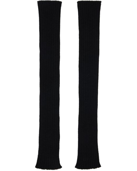 Rick Owens Black Rasato Knit Arm Warmers for men