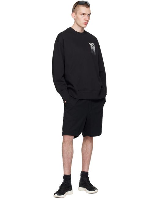 Y-3 Black Graphic Sweatshirt for men