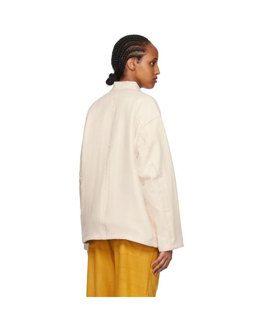 AIREI White Off- Raw Edge Jacket