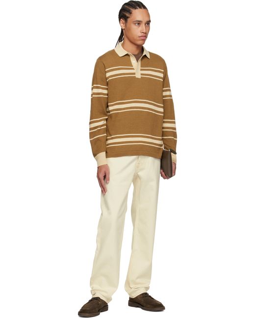 メンズ Drake's オフホワイト 12.7Oz セルビッジ トーナル ステッチ ジーンズ Natural