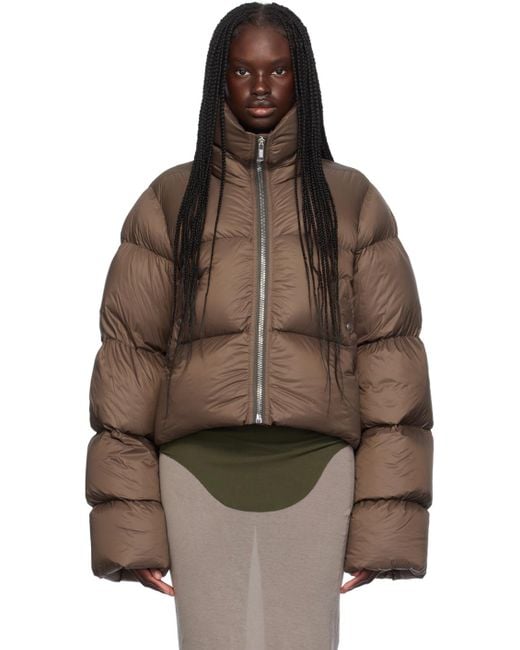 Rick Owens Brown Porterville Turtle Down Jacket