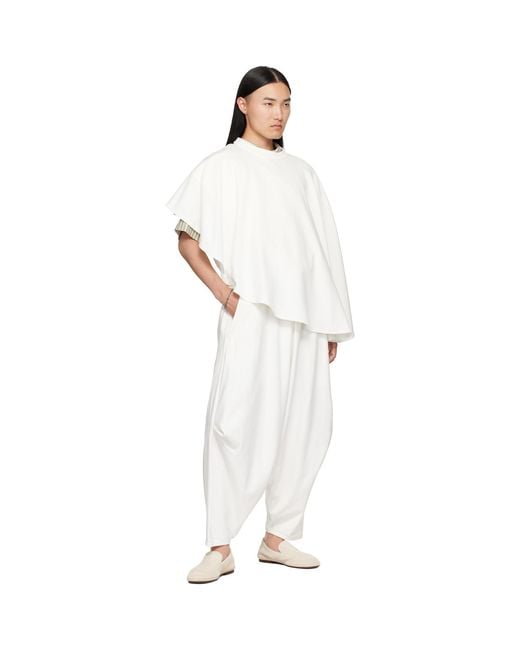 Hed Mayner White Off- Cape Sweatshirt for men