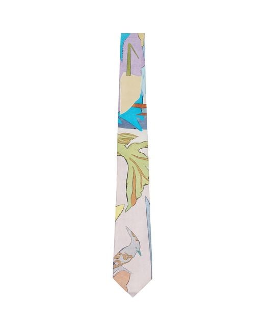 Paul Smith Black Pastel 'River Collage' Tie for men