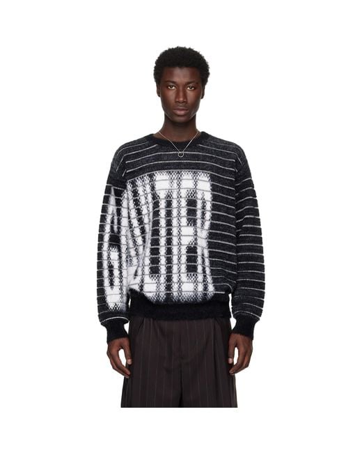 Jean Paul Gaultier Black Jacquard 'Gaultier' Sweater for men