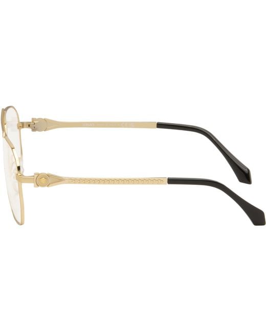 Versace Black Metal Top Bar Glasses for men