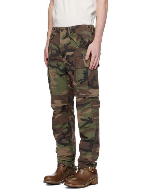 Pantalon cargo militaire brun et kaki RRL pour homme en coloris Multicolor