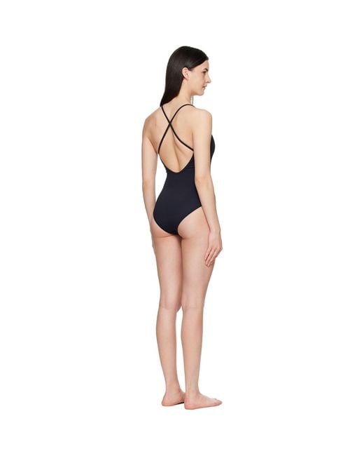 Loulou de Saison Black Itak Lds Criss-Crossing Straps Swimsuit