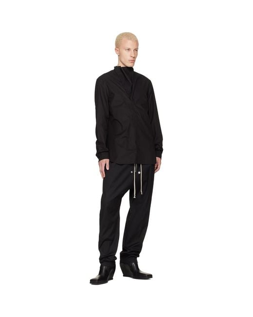 Rick Owens Black Tower Island Shirt for men