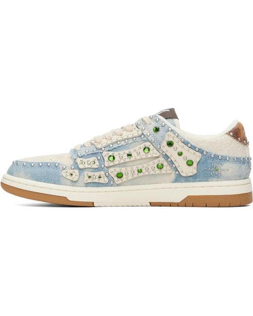 Amiri Black Stud Skel Top Low Sneakers for men