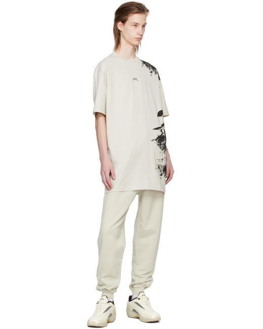 A_COLD_WALL* Natural * Off-white Brushstroke T-shirt for men