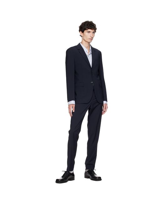 Boss Blue Two-Piece Slim-Fit Stretch Virgin Wool Suit for men