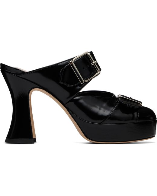 Simone Rocha Black Buckle Sculpt Heels