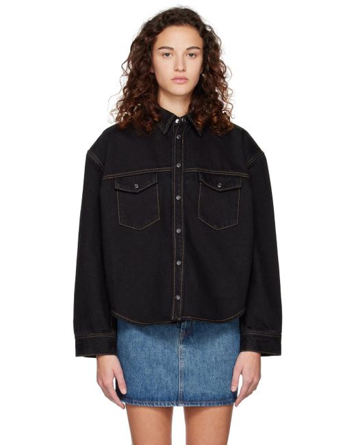 Wardrobe NYC Black Oversized Denim Jacket