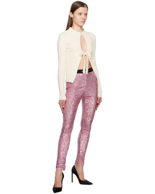 Tom Ford Pink Off-white Self-tie Cardigan