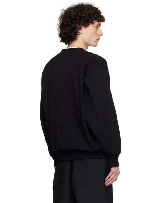 (w)taps Black Wut Sweater for men