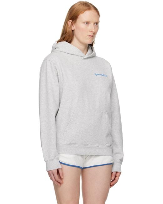 Sporty & Rich White Gray New Health Hoodie