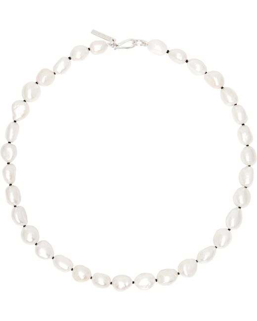 Sophie Buhai Metallic Simple Baroque Pearl Collar Necklace