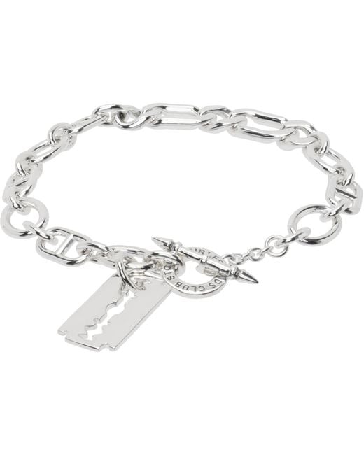 Stolen Girlfriends Club Metallic Multi Chain Razor Bracelet for men