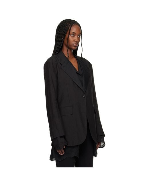 Our Legacy Black Drip Reversible Blazer