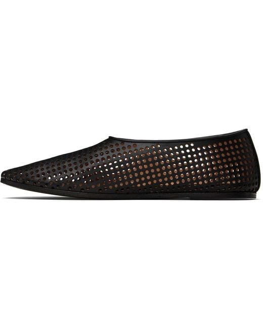 Marsèll Black Coltellaccio Forata Ballerina Loafers for men