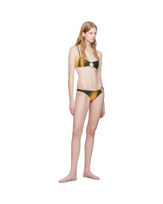 Miaou Black Green Hannah Jewett Edition Maya Bikini Bottoms
