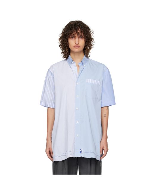 Chemise Bleue À Panneaux Adererror en coloris White