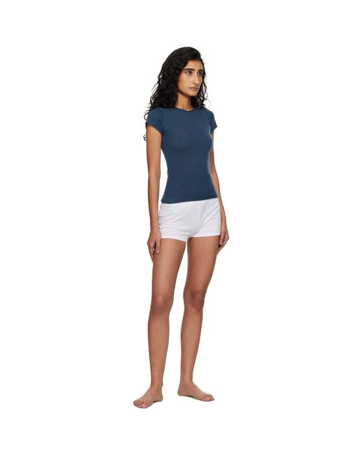 Skims Blue Featherweight Cashmere Tee