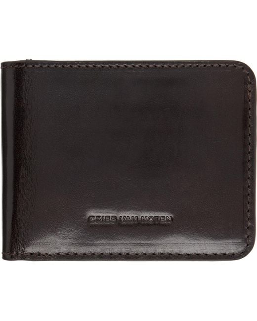 Dries Van Noten Black Leather Wallet for men