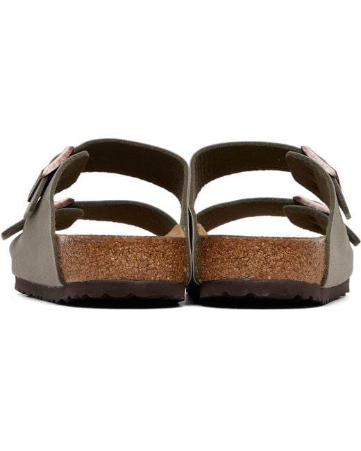 Birkenstock Brown Regular Arizona Birkibuc Sandals for men