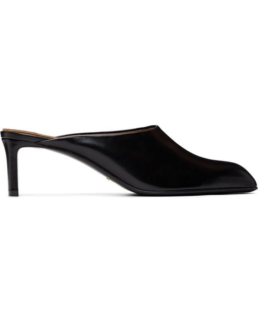 Khaite Black Colt Low Mule Heels