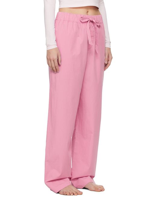 Pantalon de pyjama rose à cordon coulissant Tekla en coloris Pink