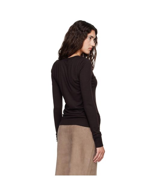 Studio Nicholson Black Jersey Long Sleeve T-Shirt