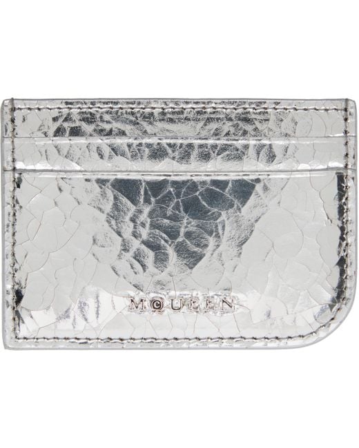 Alexander McQueen シルバー Sling' カードケース Metallic