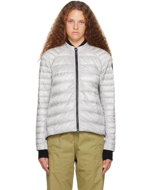 Canada Goose White Silver Roncy Down Jacket