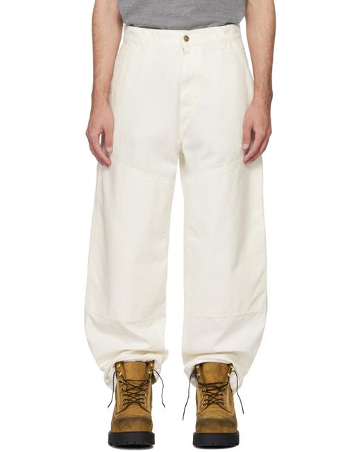 Carhartt Natural Off-white Wide Panel Trousers for men