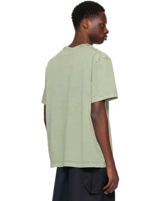 T-shirt vert à logo gaufré Alexander Wang pour homme en coloris Green