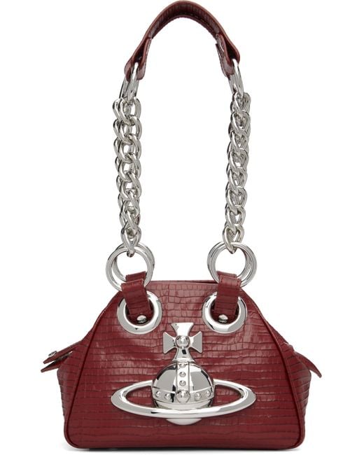 Vivienne Westwood Red Archive Orb Chain Handbag