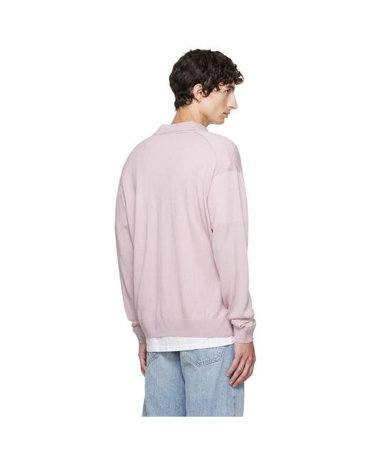 Maison Kitsuné Purple Profile Fox Comfort Polo for men