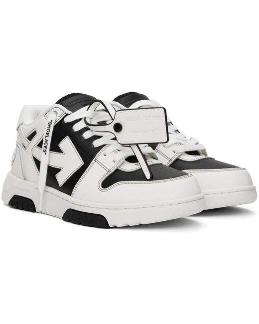 Off-White c/o Virgil Abloh Black & White Out Of Office Sneakers for men