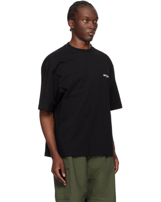 we11done Black Wave T-Shirt for men