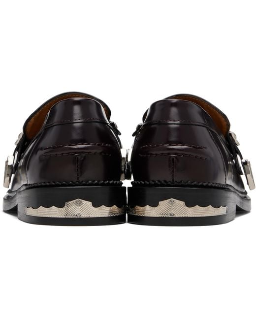 Toga Virilis Black Ssense Exclusive Metal Loafers for men