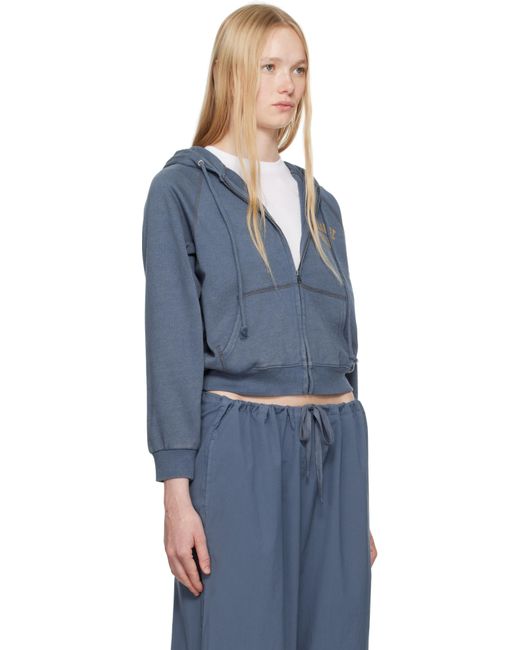Skims ブルー Lightweight Fleece ジップアップフーディ Blue