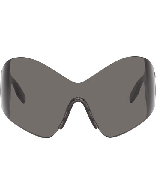 Balenciaga Gray Mask Butterfly Sunglasses for men