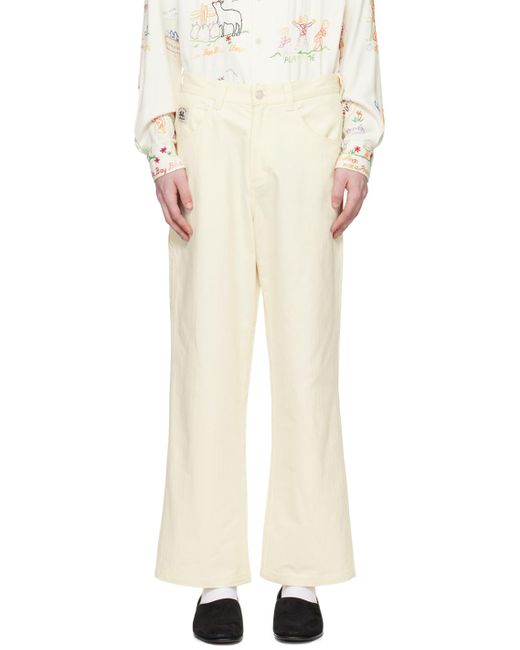 Pantalon 'knolly brook' blanc Bode pour homme en coloris Natural