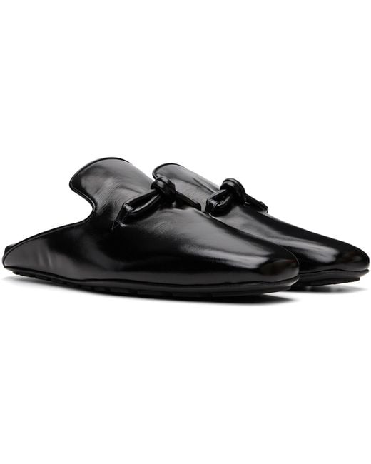 Bottega Veneta Black Roma Slip-On Loafers for men