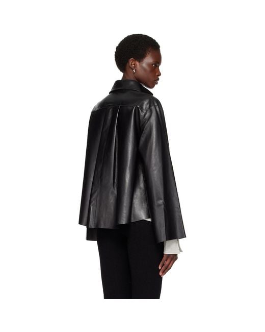 Nour Hammour Black Darcy Leather Jacket