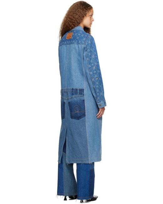 MARINE SERRE Blue Moonogram Denim Jacket